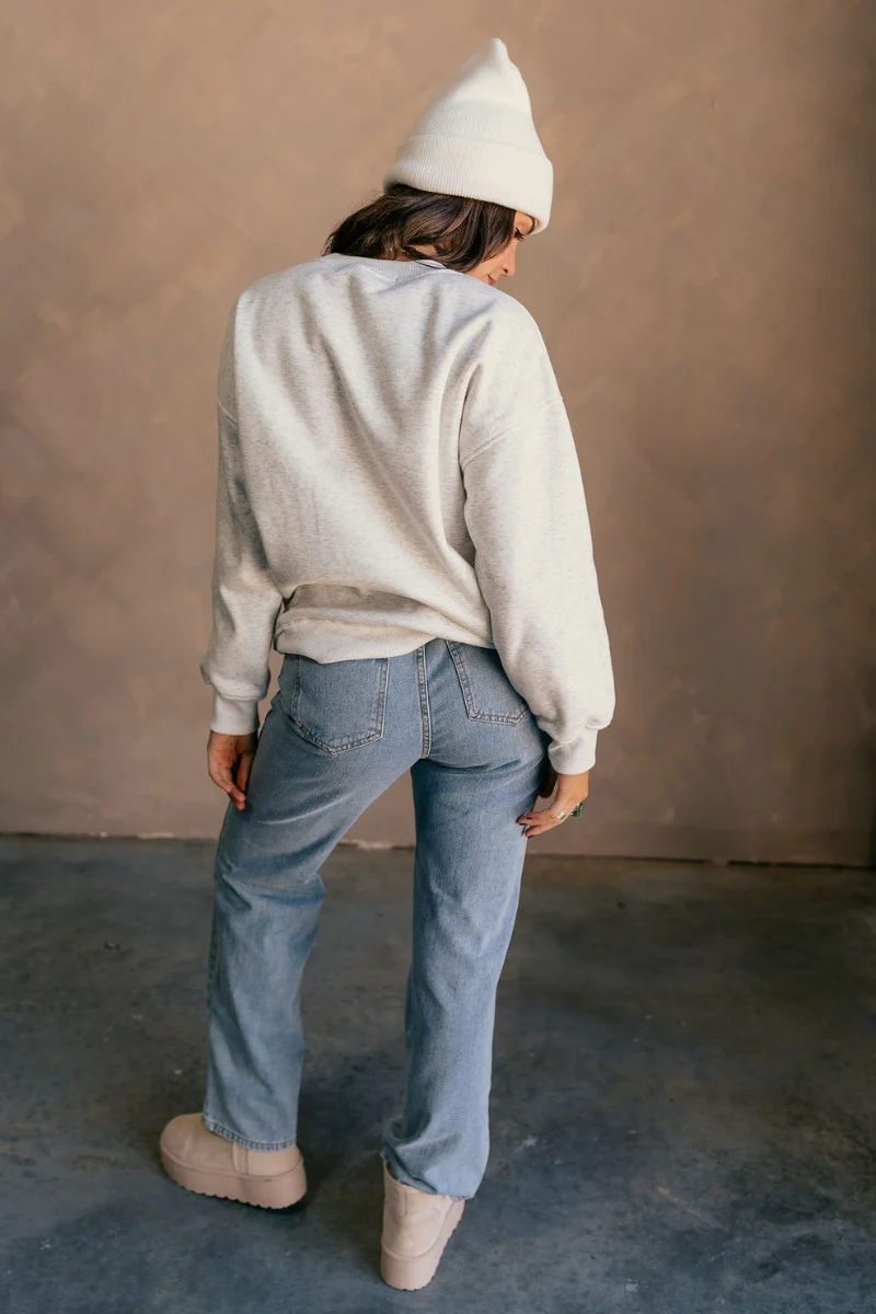 Whistler Mountain Ski Resort Heather Grey Sweatshirt - Image 7