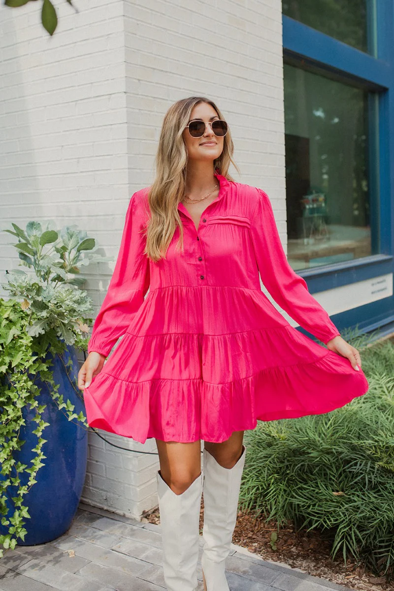 Wide Open Spaces Mini Dress In Pink - Image 4