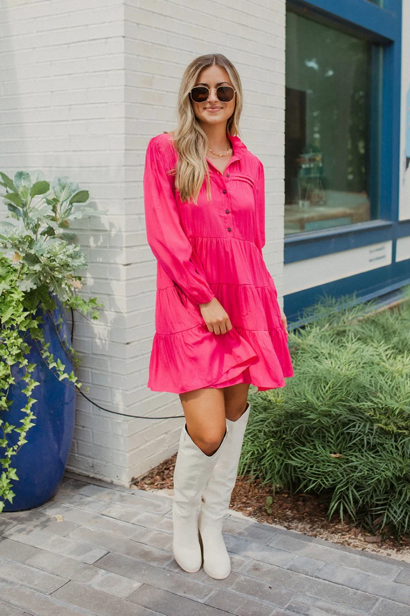 Wide Open Spaces Mini Dress In Pink - Image 6