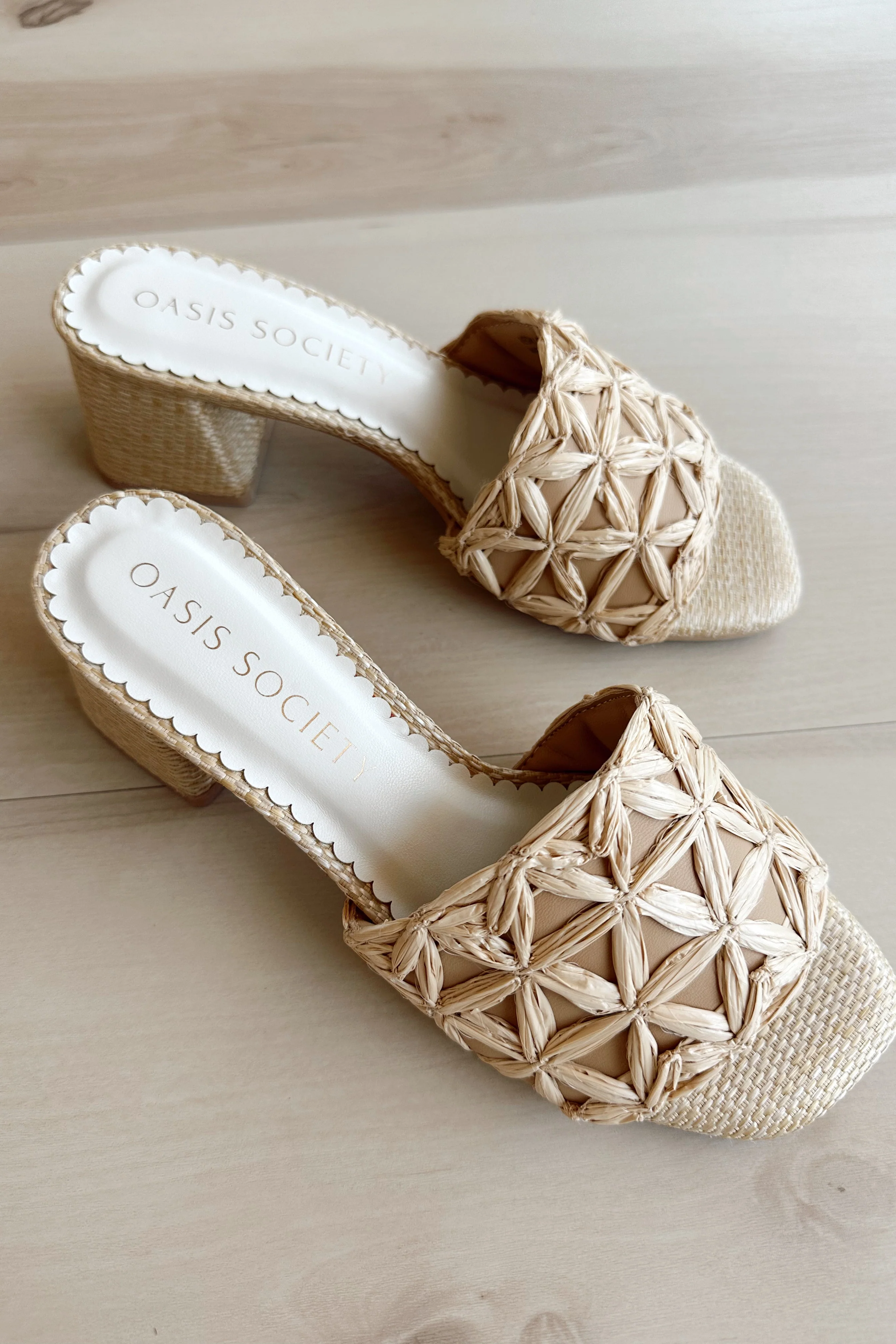 Winona Natural Straw Heel Sandal - Image 2