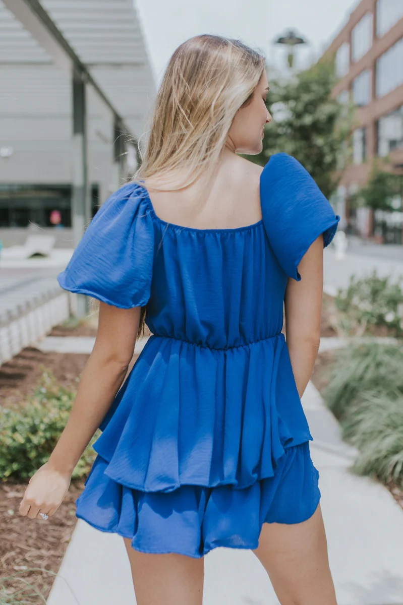 Wishful Thinking Romper in Blue - Image 4