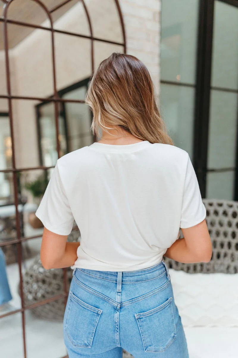 With A Twist Top in Off White - Image 6