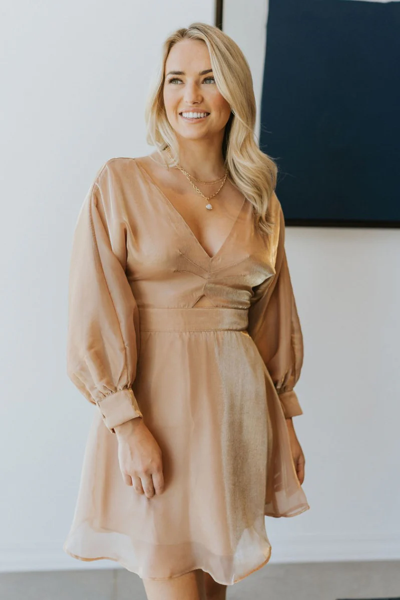 Wonderful Life Dress in Champagne