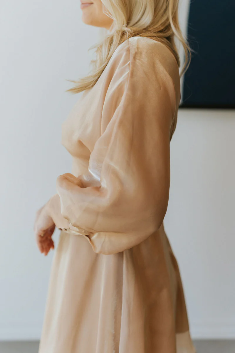 Wonderful Life Dress in Champagne - Image 7