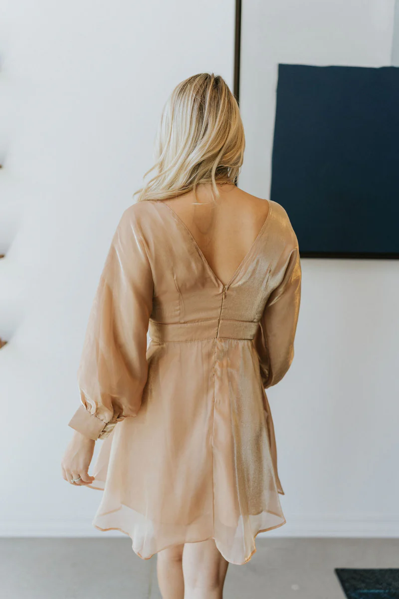 Wonderful Life Dress in Champagne - Image 8