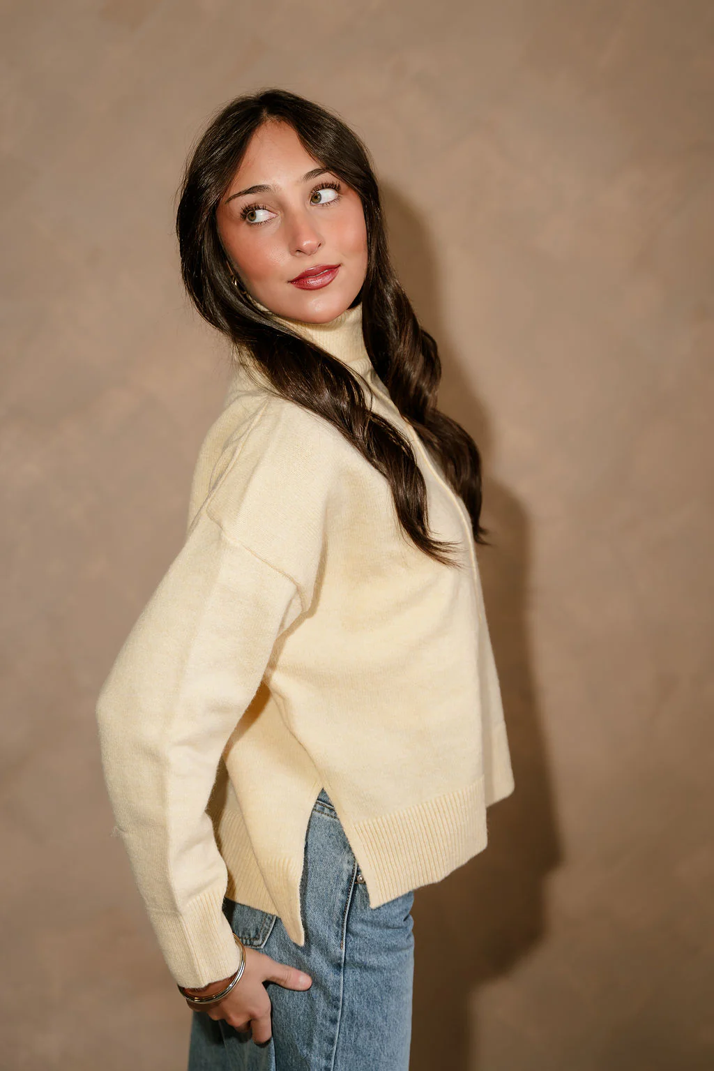 Wren Light Yellow Knit Sweater - Image 3