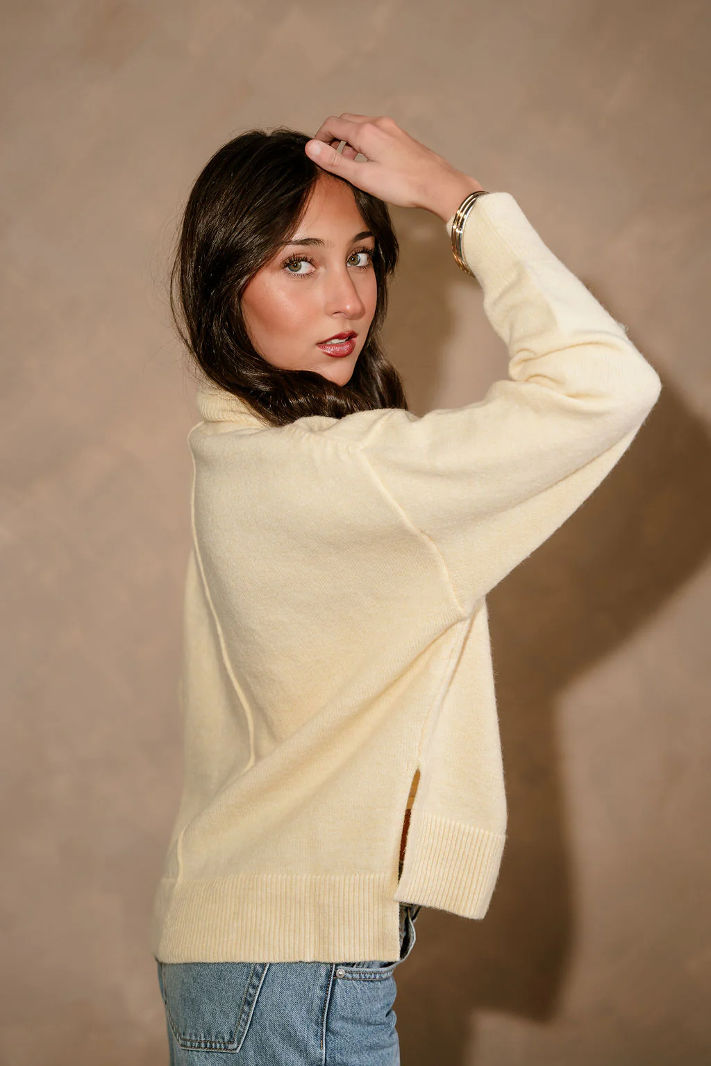 Wren Light Yellow Knit Sweater - Image 5