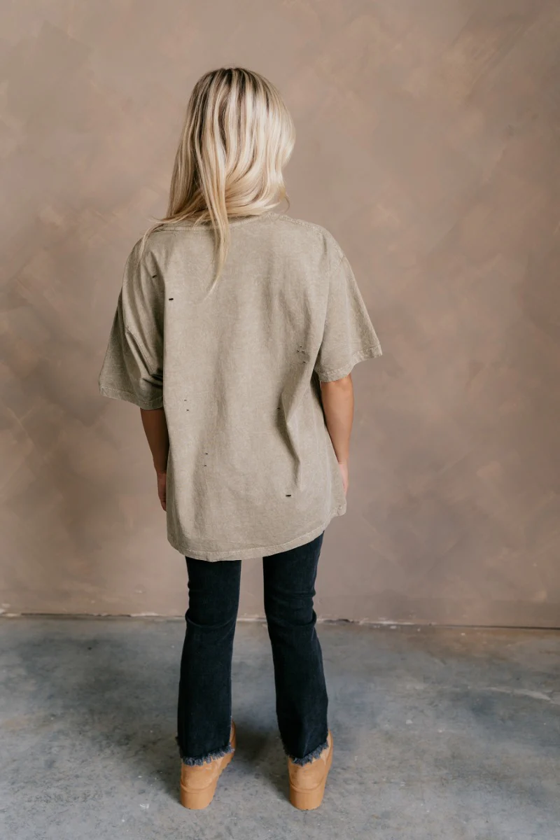 Yellowstone Taupe Distressed Graphic Tee - Image 7