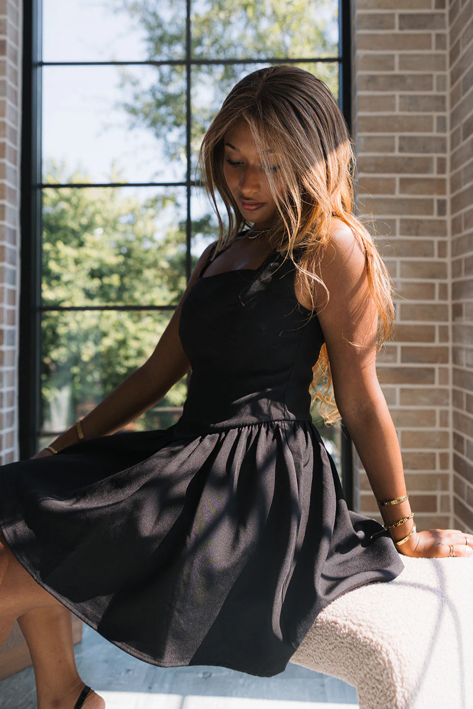 Zara Black Flare Mini Dress - Image 5