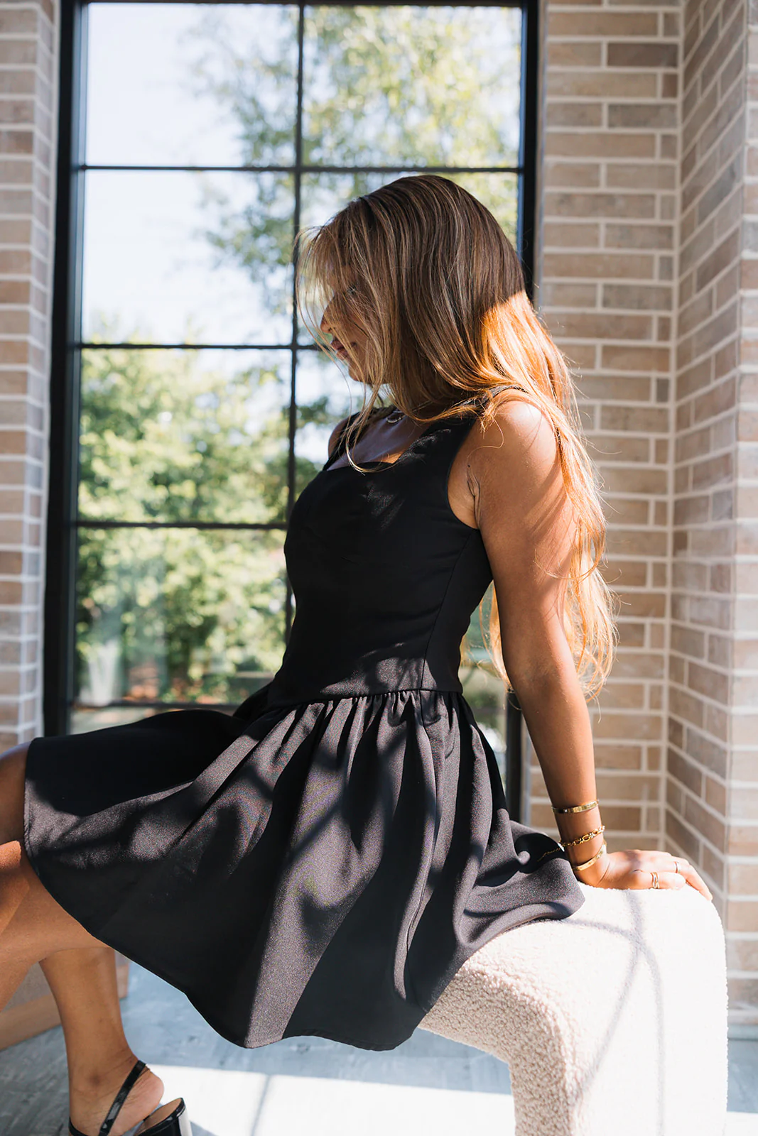 Zara Black Flare Mini Dress - Image 6