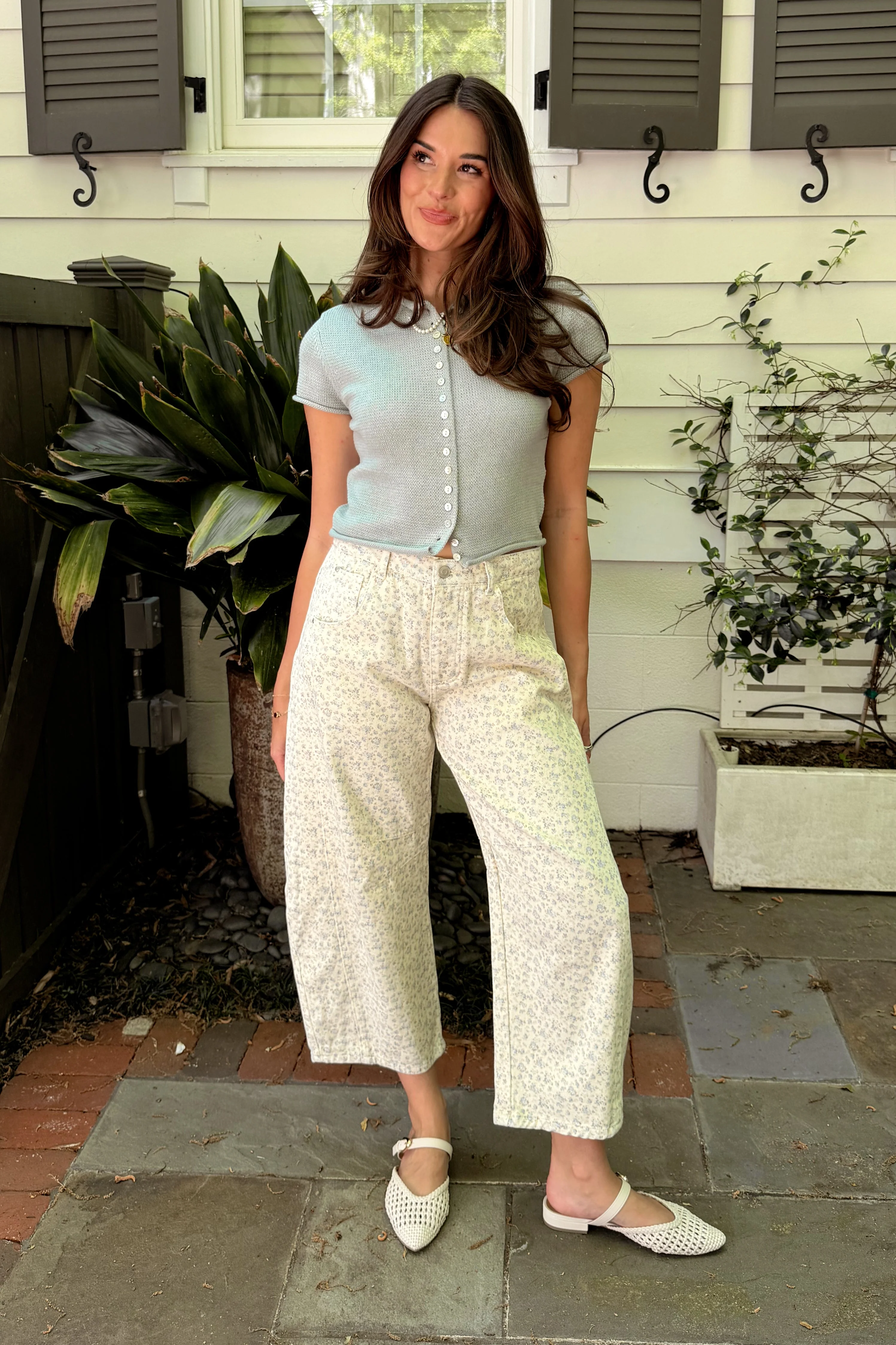 Zoey Dusty Blue Button-Up Top - Image 2