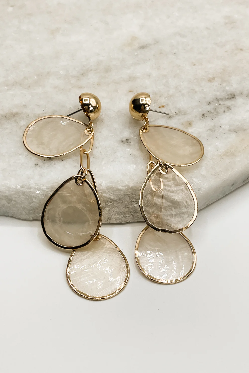Zoey Opal Teardrop Dangle Earrings - Image 2
